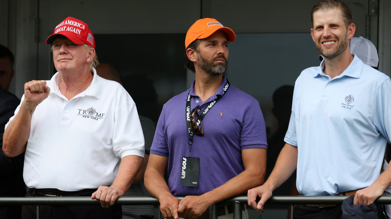 Donald Trump with Eric and Donald Jr.