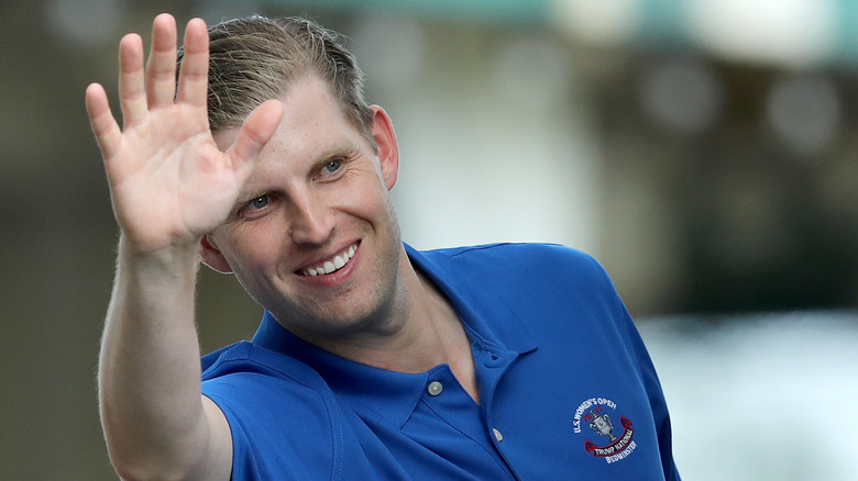 Eric Trump waving