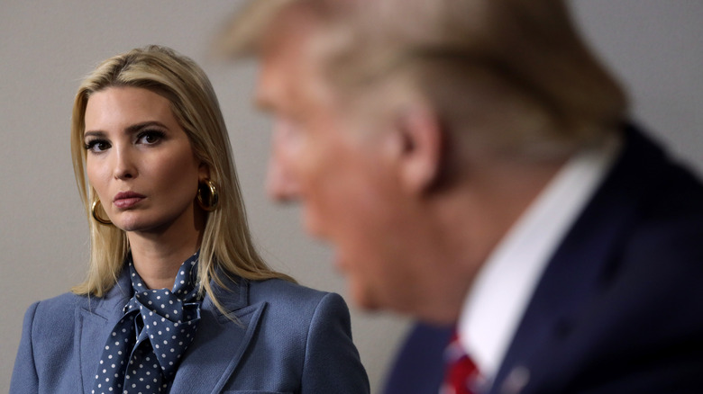 Ivanka Trump staring at Donald Trump