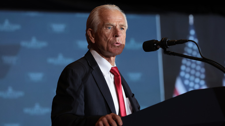 Peter Navarro speaking at an event