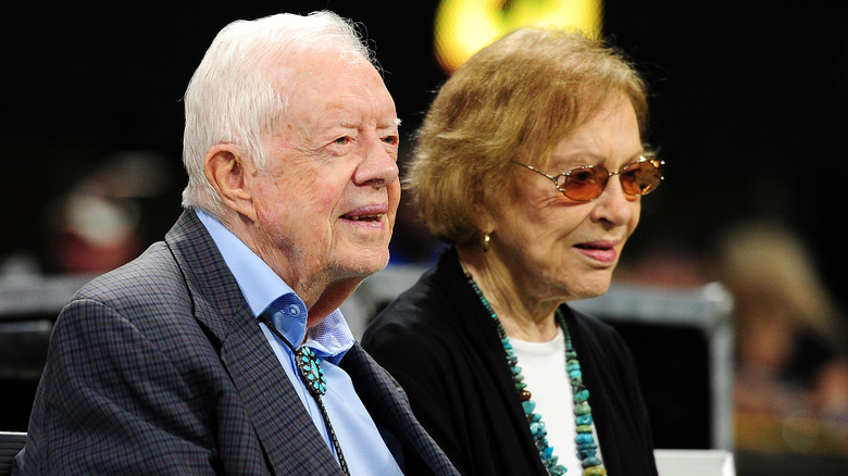 Jimmy Carter and Rosalynn Carter at an event