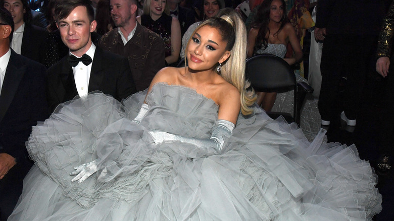 Ariana grade sitting at the Grammys