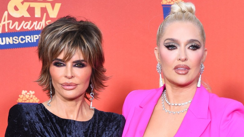 Lisa Rinna and  Erika Jayne posing