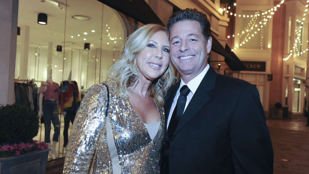 Vicki Gunvalson smiling with Steve Lodge