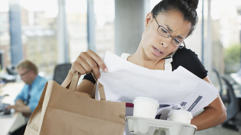 stressed busy woman