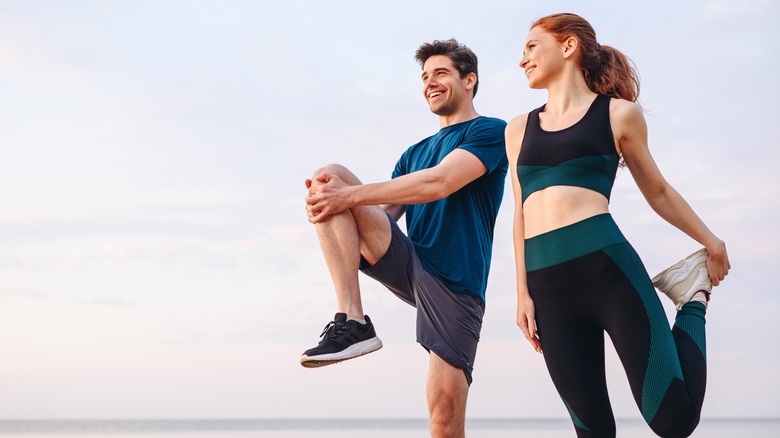 couple working out