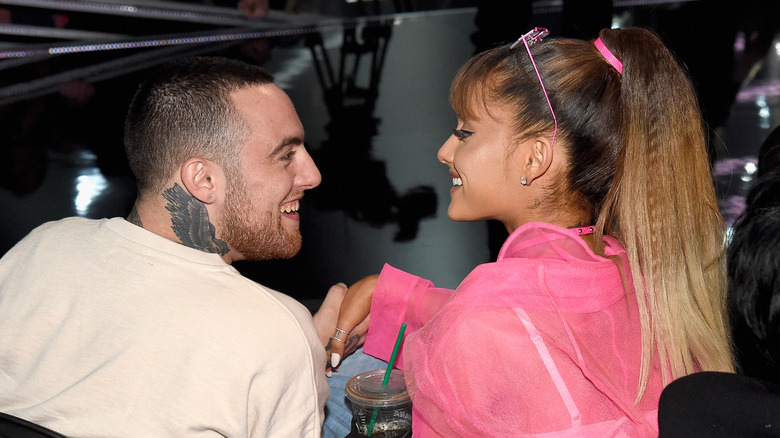 Mac Miller and Ariana Grande laughing