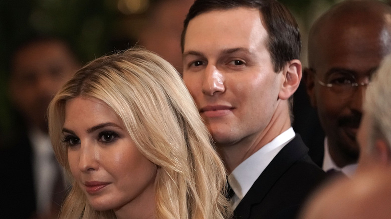 Jared Kushner smirking Ivanka Trump