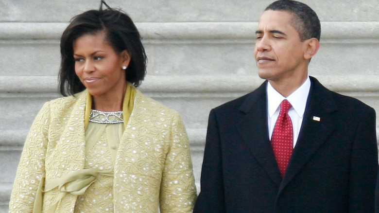 Michelle and Barack Obama on the 2009 Inauguration Day