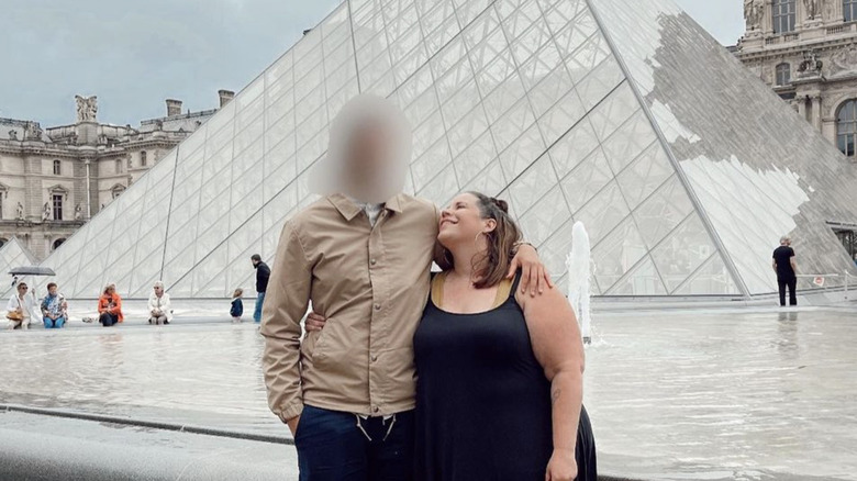 Whitney Thore and French boyfriend with blurred face