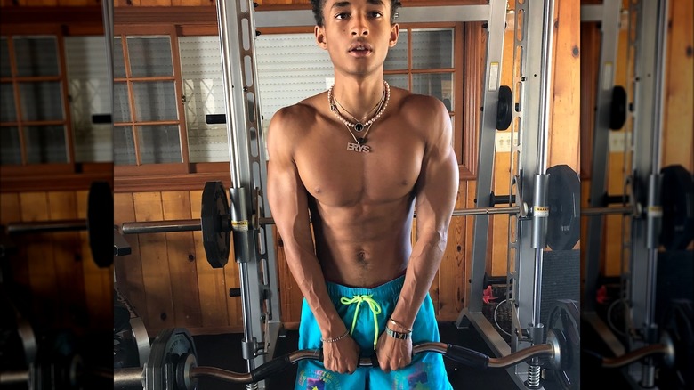 Jaden Smith in the gym