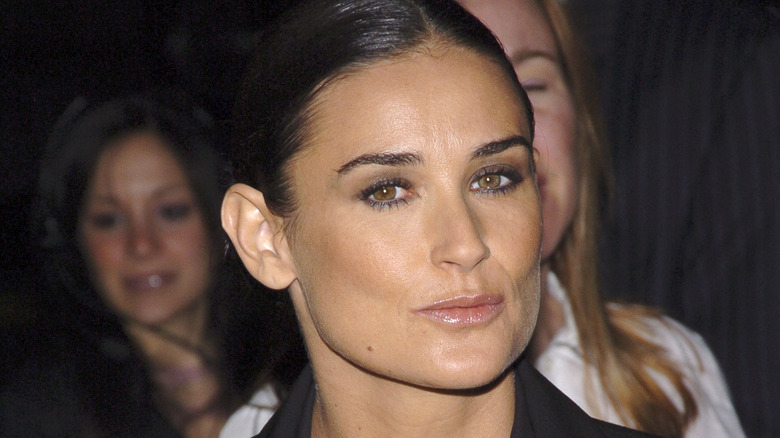 Demi Moore looking intensely into camera