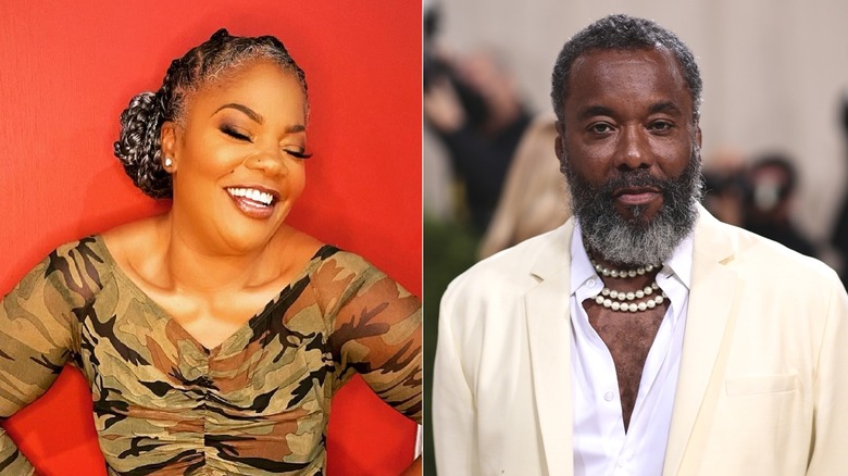 Mo'Nique smiling and Lee Daniels looking intense