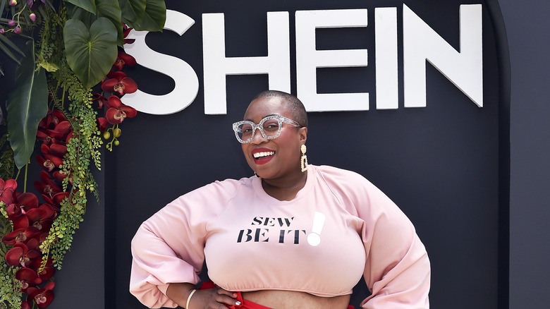 Kenya Freeman posing at Shein event