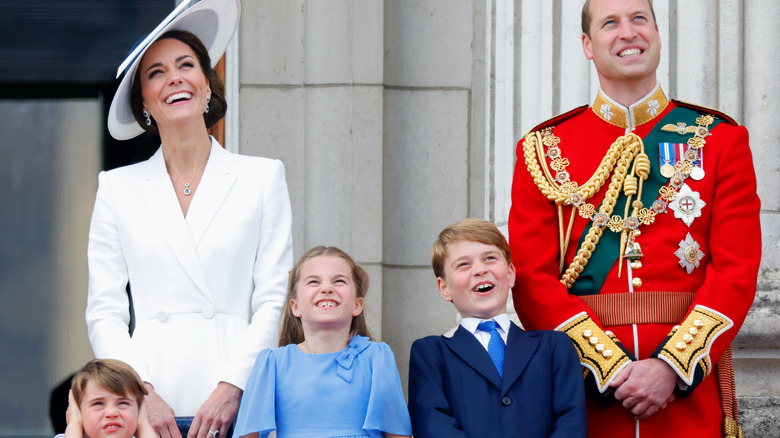 Prince WIlliam and family Trooping the Colour 2022