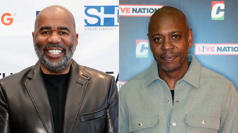 Split of Steve Harvey and Dave Chappelle