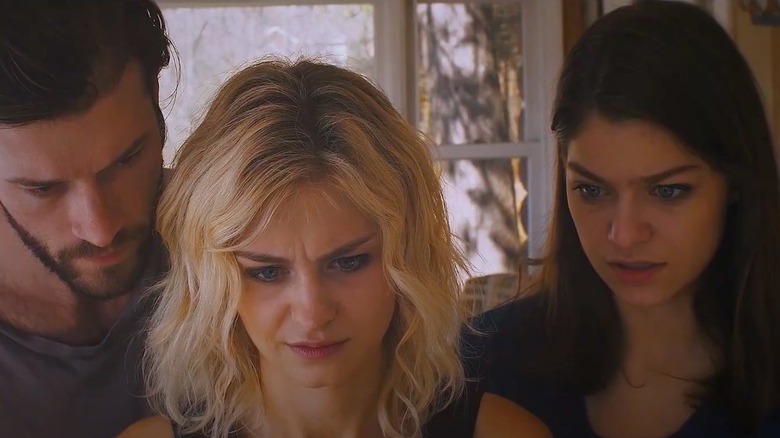 Catharine Daddario and co-stars in a scene from Lake Artifact