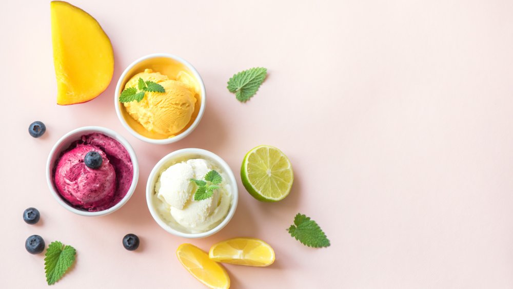 Fruit-based ice creams