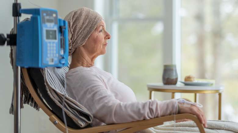 Cancer patient undergoing treatments