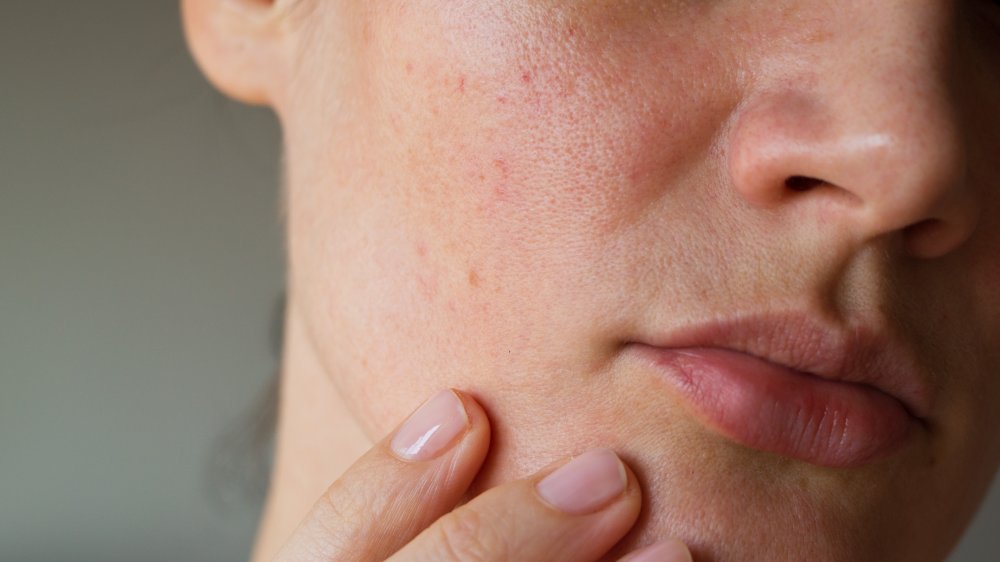 Close up of woman's skin