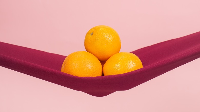 oranges on cloth