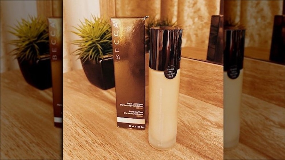 A bottle of BECCA Cosmetics foundation 