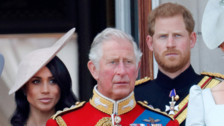 Meghan Markle, King Charles, and Prince Harry