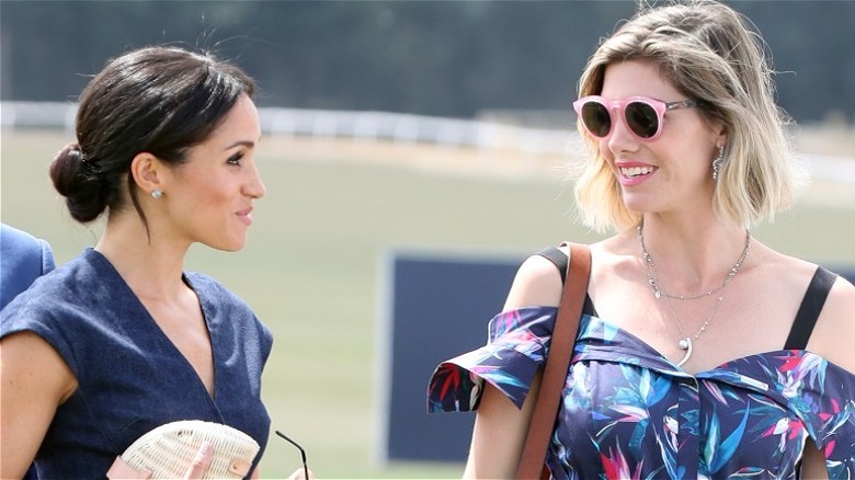 Meghan Markle conversing with Delfina Blaquier