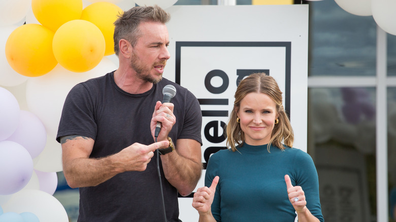 Dax Shepard and Kristen Bell on stage