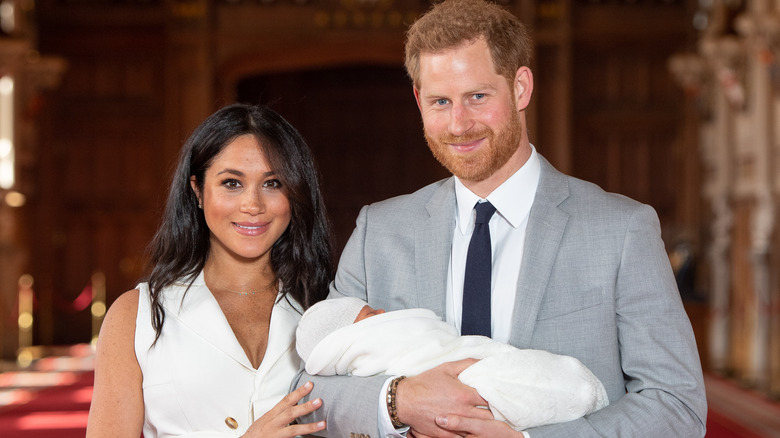 Prince Harry and Meghan Markle with son Archie