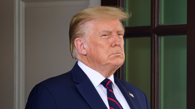 Donald Trump with serious look 