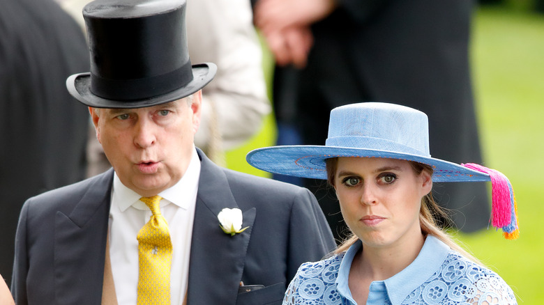 Prince Andrew and Princess Beatrice walking 