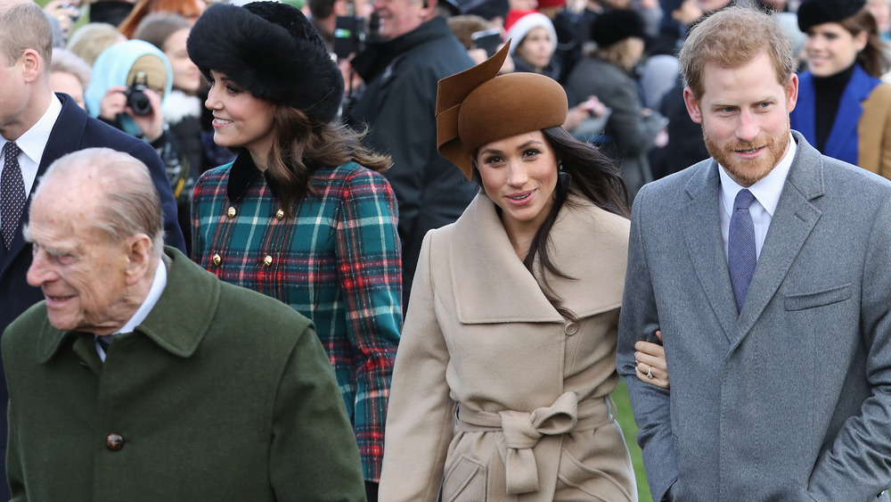 Prince Harry, Meghan Markle, and Prince Philip at event