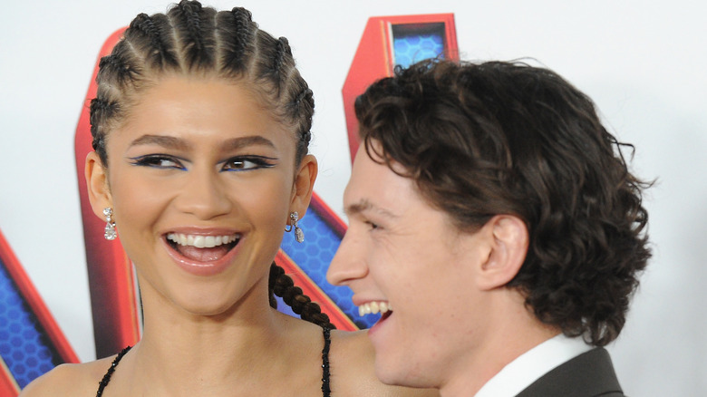 Tom Holland and Zendaya laughing