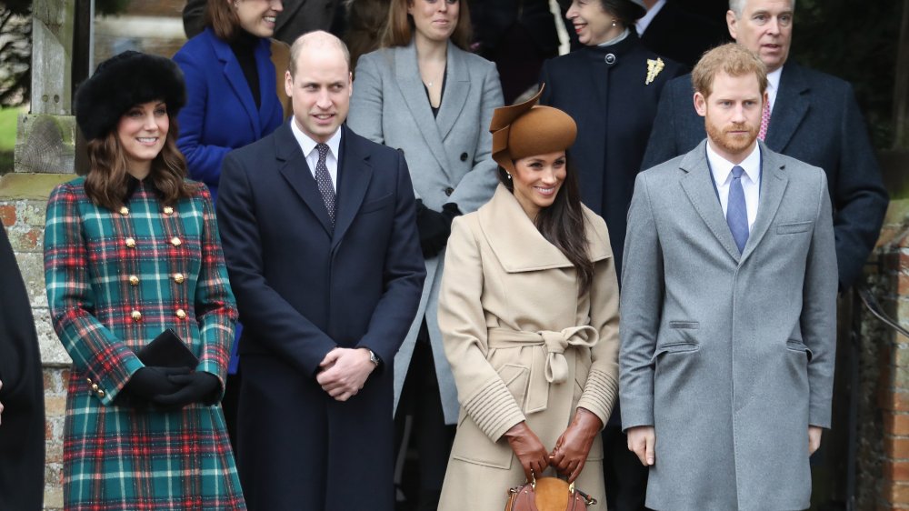 William and Kate with Harry and Meghan on Christmas