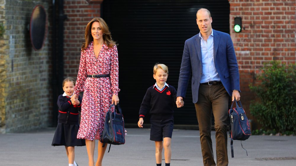 William and Kate with their children