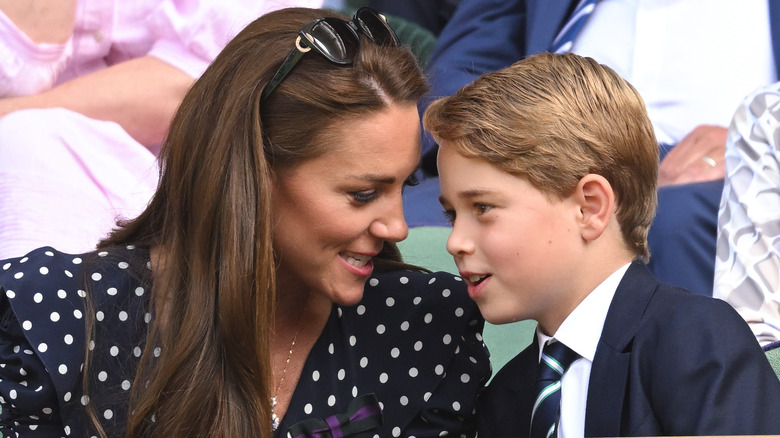 Kate Middleton smiling at Prince George