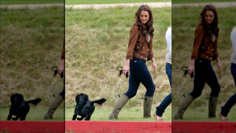 Kate Middleton with Lupo the dog