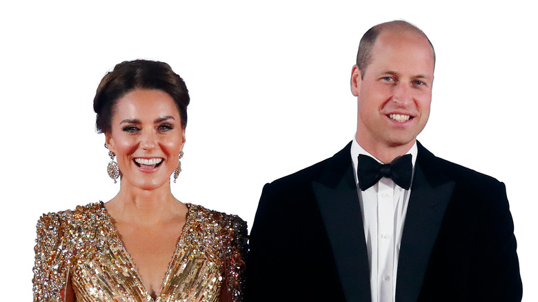 Prince William and Kate Middleton pose for a photo 