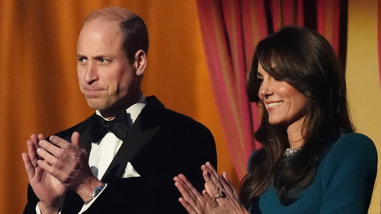 Prince William and Princess Kate clapping