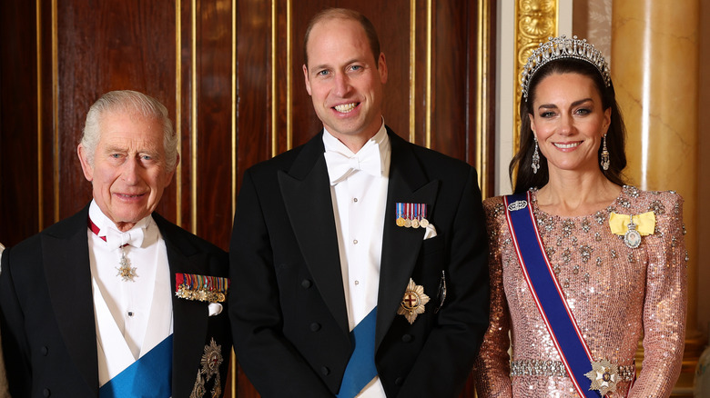 King Charles III, Prince William, and Princess Catherine