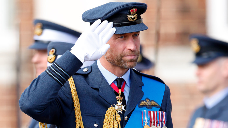 Prince William saluting