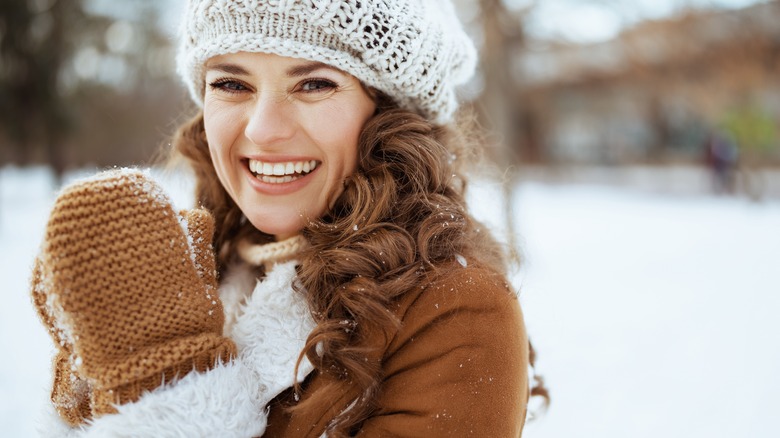 Woman in a winter coat