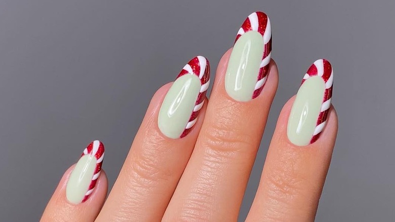 candy cane nails