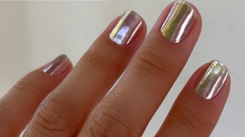 chrome nail art