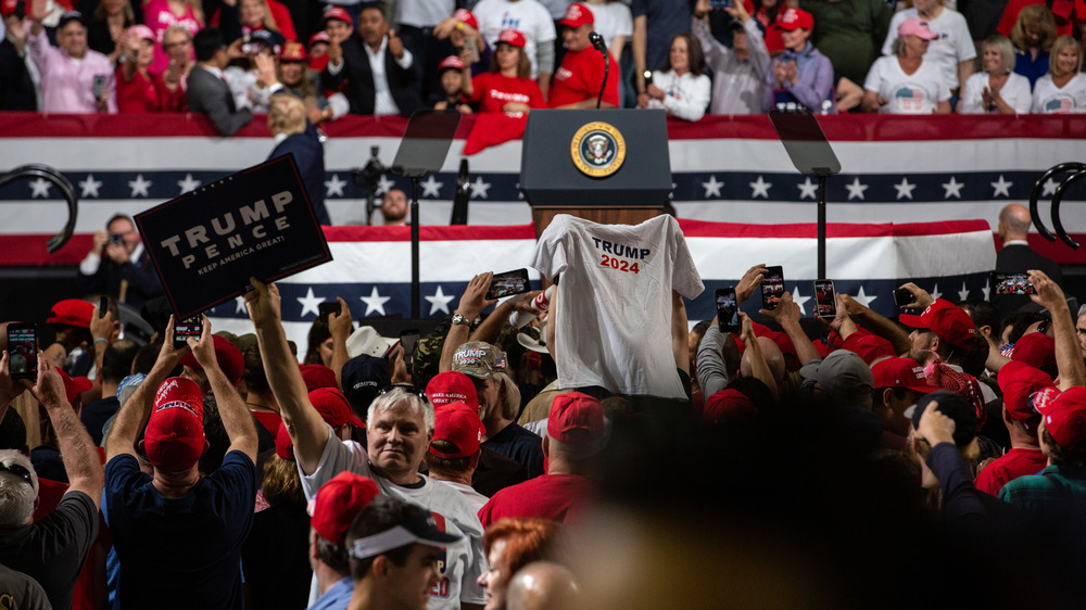 Trump supporters at a Trump rally