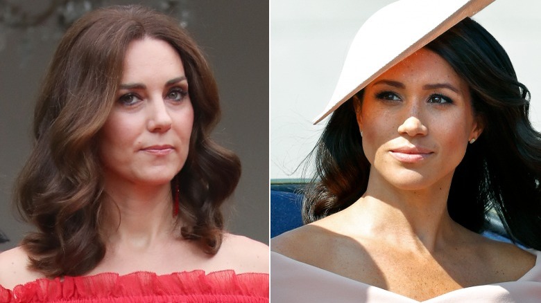 Kate Middleton and Meghan Markle at events 