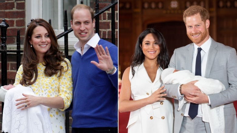 Both royal couples with new babies 