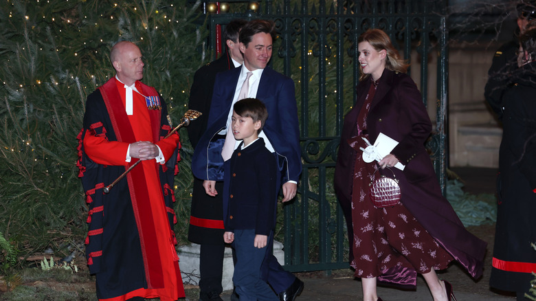 Edoardo Mapelli Mozzi and Princess Beatrice step out with Edoardo's son, Christopher