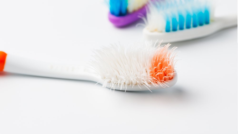 worn toothbrushes